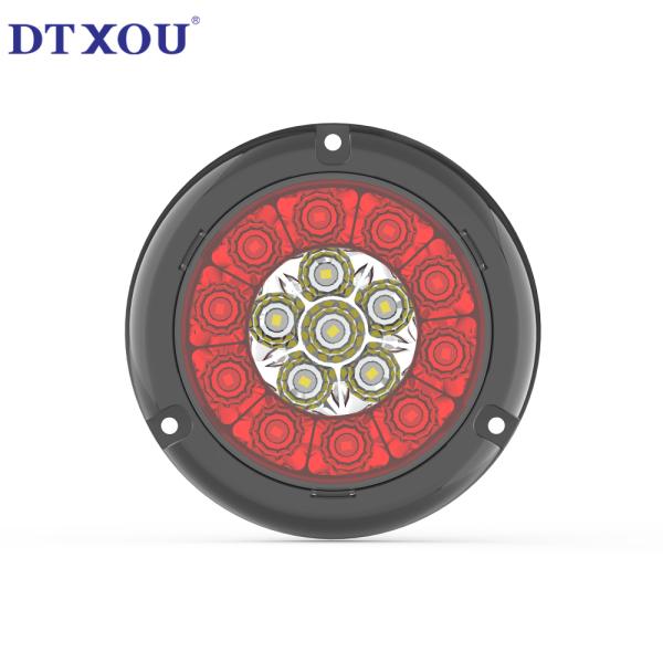 16pcs LED Chips Waterproof Sealing Light for Universal 4 Inch Round Trailer Tail Lights
