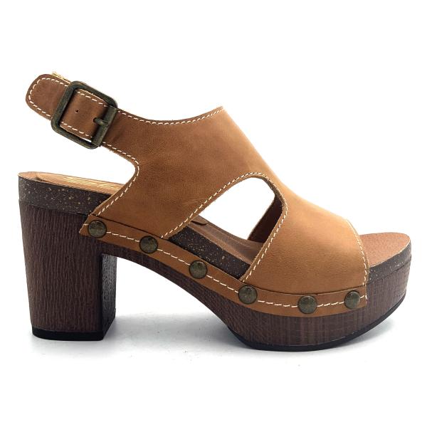 Sandalias funcionales de tacón alto con correa y tipo de cierre de correa