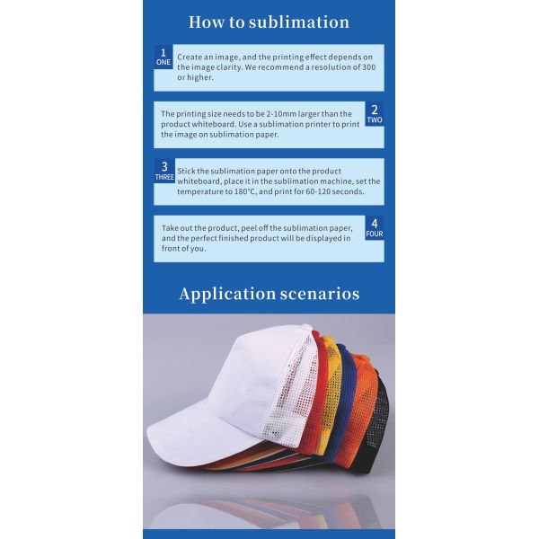 Factory Wholesale Sublimation Blank Hot Sales Polyester Sublimation Mesh Trucker Hat Custom Personalized Promotional Gifts