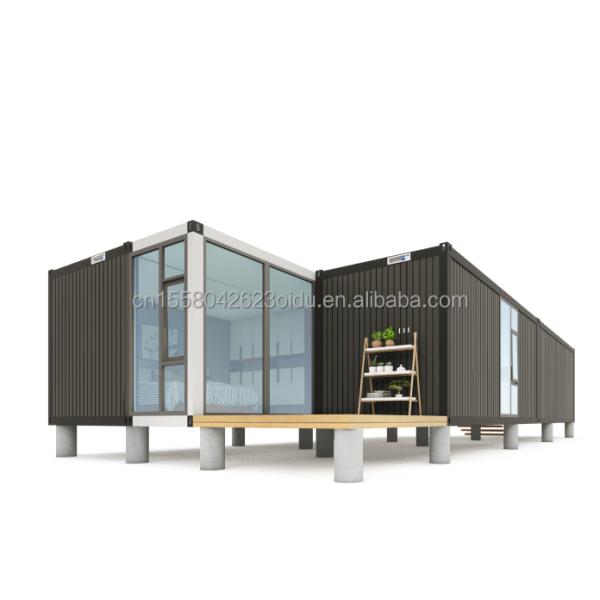 Casa de contenedores de color personalizado Casa prefabricada móvil 20 pies Prefabricado de envío Kit de casa pequeña para hotel