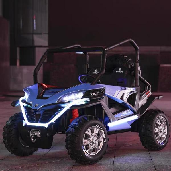 Популярный 12В UTV езда на машине для детей пульт дистанционного управления светодиодный свет Два места Красный Синий Белый