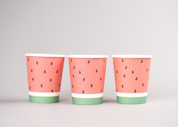 Cold And Hot Disposable Paper Cups For Tea , Paper To Go Cups With Lids
