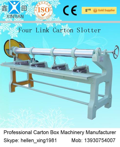 Single Facer Auto Corrugated Carton Packaging Machinery , Four Link Slotting Machine