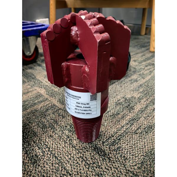 PDC Drag Bit 140mm 5 Blade API 2 7-8 REG PIN PDC Drill Bit For Sale