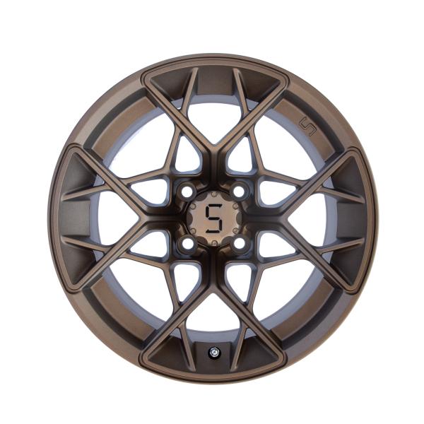 Custom 14 Inch Bronze Golf Cart Wheels Aluminum 4/101.6 Bolt