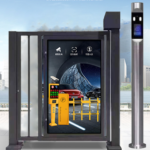 1 Way Full Height Sliding Turnstile Gate Fully Automatic Full Height Pedestrian Turnstiles