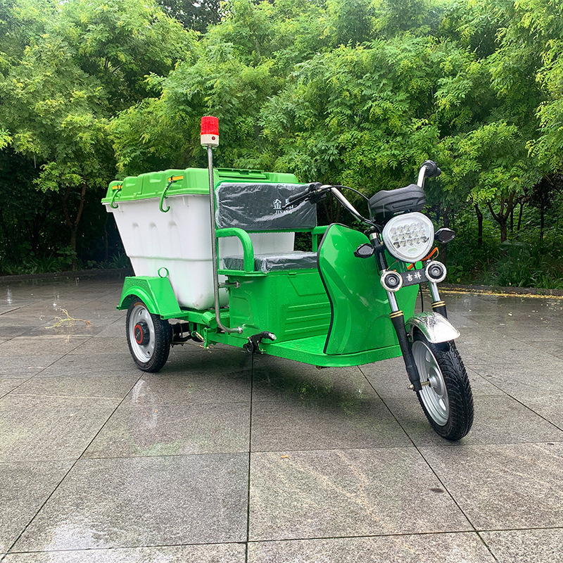 Hydraulic Dump Electric Sanitation Tricycle , 3‑Wheel Waste Collection Truck for Urban Town Street Cleaning