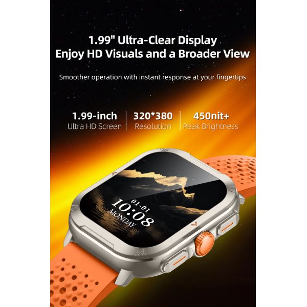 KW295 Smart Watch with Bluetooth Calling 100+ Sports Modes