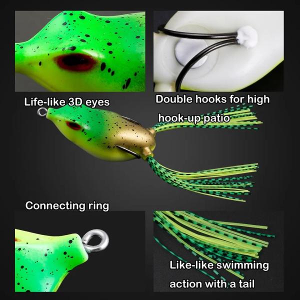 Soft Fishing Lure Kit Snakehead Frog Lures Set Fishing Lure Box