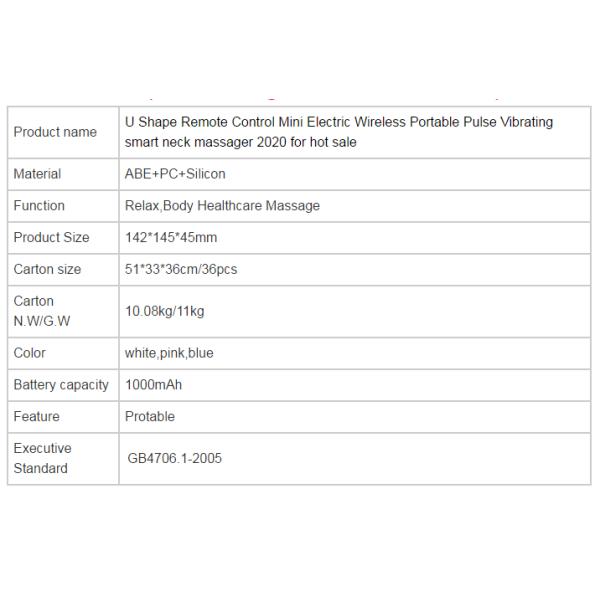 QS-TECH New Electric Wireless Neck Massager Infrared Physiotherapy intelligent smart Neck Massager shiatsu