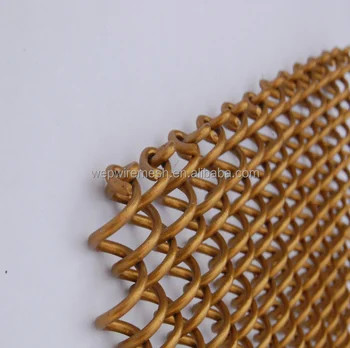 Aluminum Wire Mesh Fabric Decorative Chain Link Wire Mesh Curtain