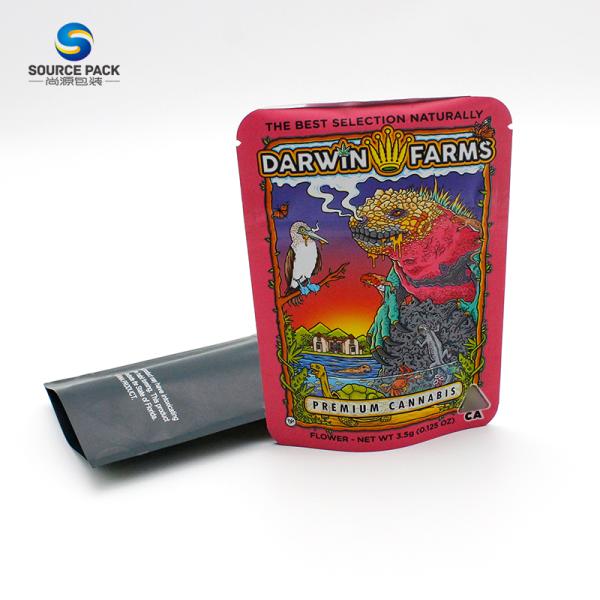 Ребенок устойчивый настраиваемый пакет для упаковки трав 3,5 грамм Mylar Stand Up Bag