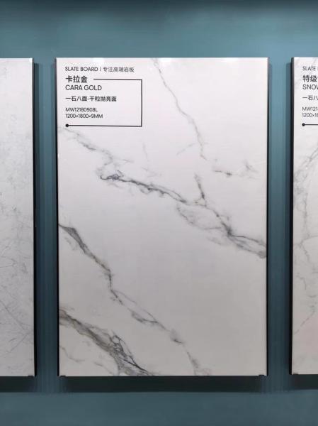 Superbe mur intérieur vitrifié Porcelaine polissée Carreaux pour le salon et Carrara 1200x1800x9mm Pas de décoration de carreaux de sol intérieurs