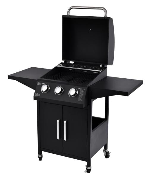 26.8kg Portable Gas Bbq Grill with Trolley Outdoor Rotisserie Roaster Barbecue