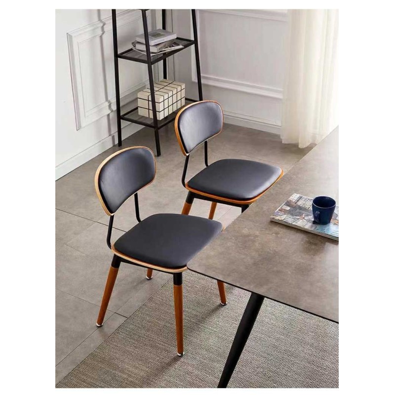 Wholesale Strong Modern Retro Industrial Iron Chairs Nordic Solid Wood Coffee Store Restaurant Chair