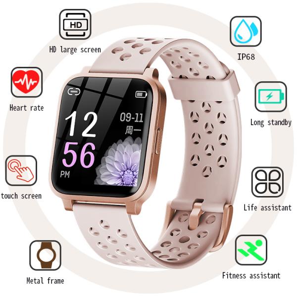 TFT Health Tracking Smartwatch 180mAh Smart Wristband For Sports