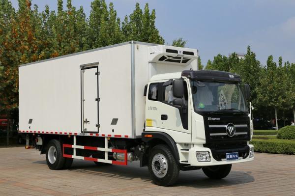 8 Ton / 10 Ton FOTON Refrigerated Truck Box Freezer Van With Lifting Plate
