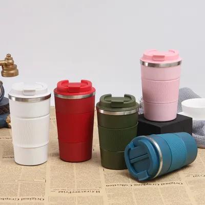 Coupe de café isolée 12 oz 17 oz étanche avec couvercle Thermic Coffee Tumbler en acier inoxydable conserver froid et chaud cadeau pour les hommes femmes
