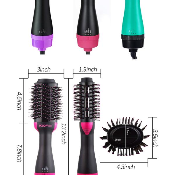 щетка фена для волос 220V вокруг фена 3 в 1 выправляя щетке горячего воздуха анти- ошпаривает