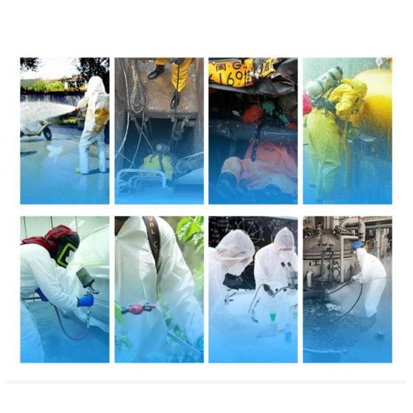 Tear Resistant Hooded Disposable Protective Coverall With Boot