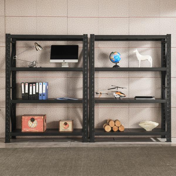 Heavy Duty Q235 Steel Black Free Standing Shelf Corrosion Protection