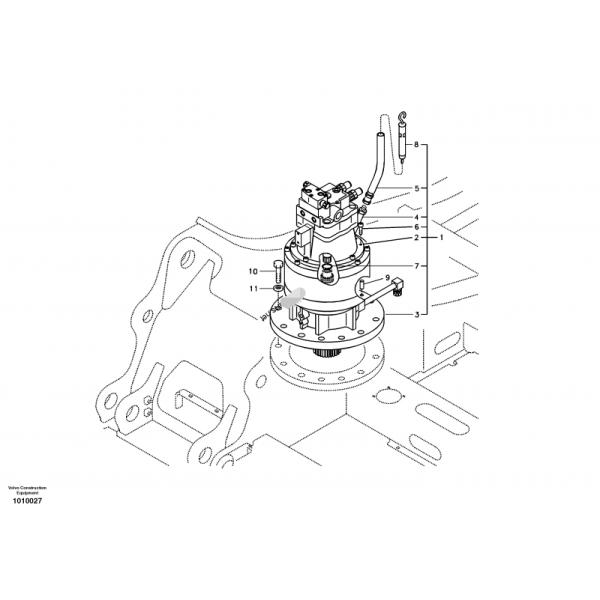 EC210 Mini Excavator Swing Motor VOE  14524189 Hydraulic Slew Motor