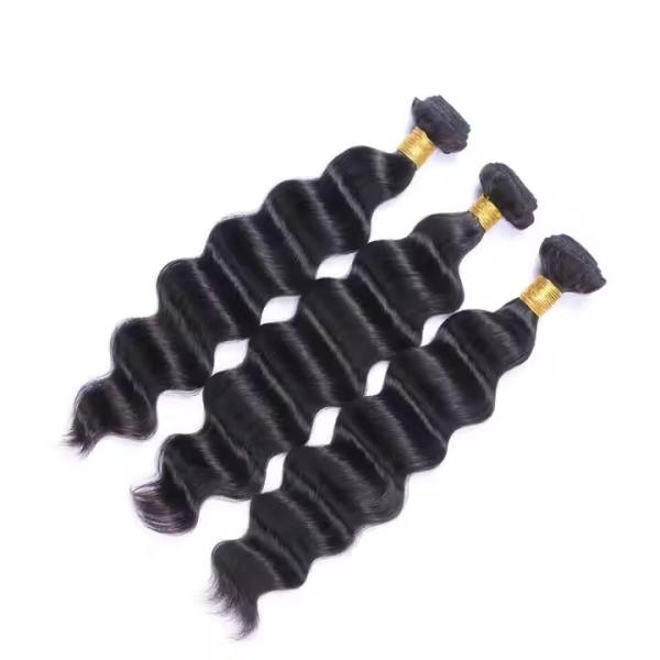 DEEP WAVE Cheap Natural  Remy Indian Human Hair Vendor Weave Bundles and wefts