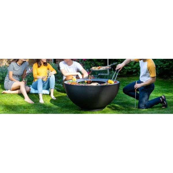 Outdoor Camping Cooking Corten Steel Bbq Grill Decorative Fire Pit Grill