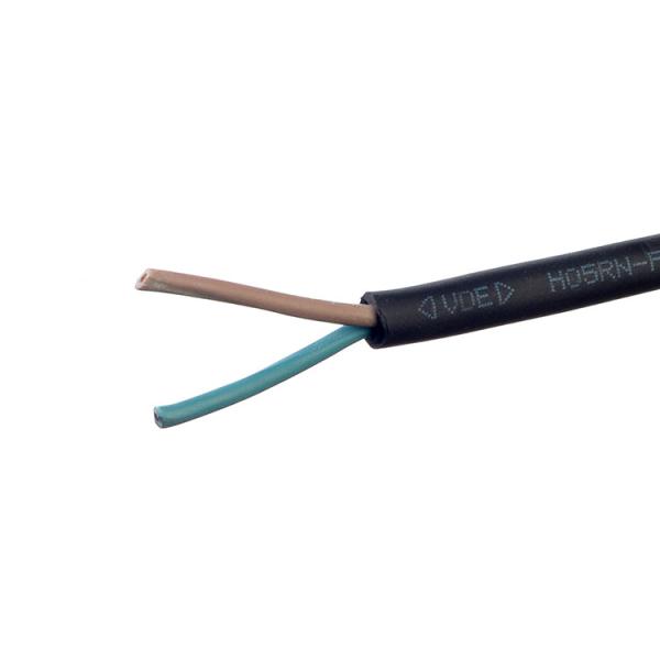 Rubber Sheath Copper Conductor 2x0.75 Mm2 VDE Standard Cordset 2x1 H05rn-f Electrical Power Cable for Household Appliance