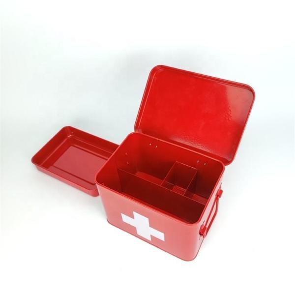 Metal First Aid Storage Box First Aid Kit medicine storage storage box Medicine Tin, Metal Medicine Storage Box