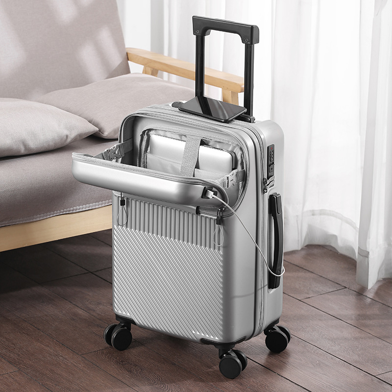 2025 Latest Design Extendable Anti-Theft Suitcase Front-Opening Outdoor Travel Luggage Wholesale Low Prices