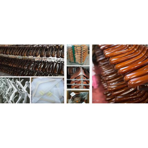 Triangle Style Solid Wooden Retail Store Hangers For Women / Kids Clothes