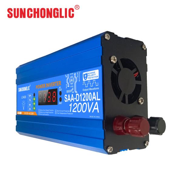 1200W onduleur d'onde sinusoïdale modifiée onduleur de voiture DC QVV à AC 220V