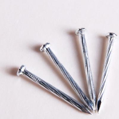Silver White Twisted Shank Nails High Hardness Carbon 45# 55# Steel