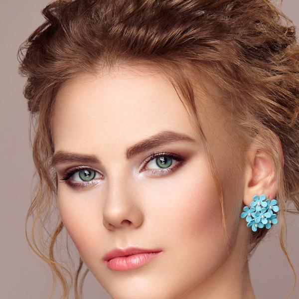 Контактные линзы KSSEYE ежегодные зеленые для Брауна наблюдают 0 сил 14.5mm