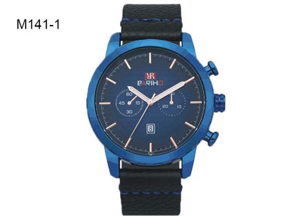 Wholesale Fashion Men's Quartz Watch Chinese Wristwatch Factory Leather Band M141