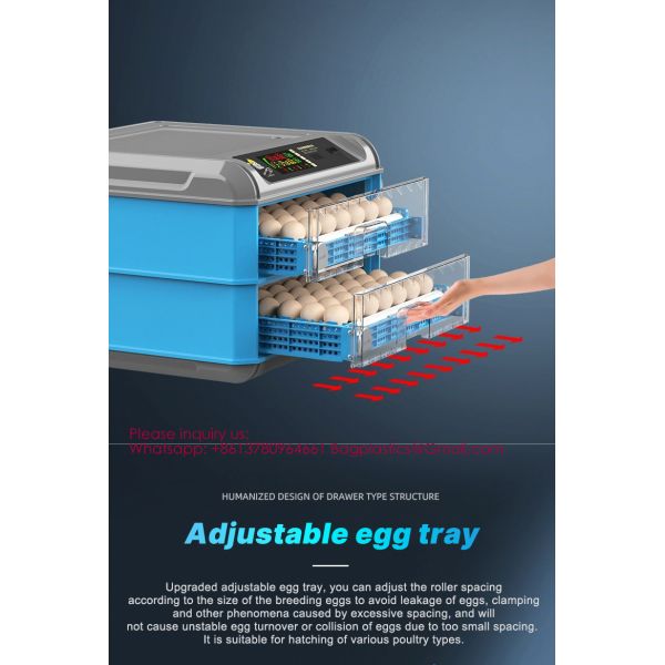100 to 300 Eggs Incubator Automatic Egg 300-Egg High Hatching Rate Mini Incubator for Chicken Duck Quail Farm or Home Use Automatic Chicken Solar Incubator Intelligent Control Poultry Chicken Hatch