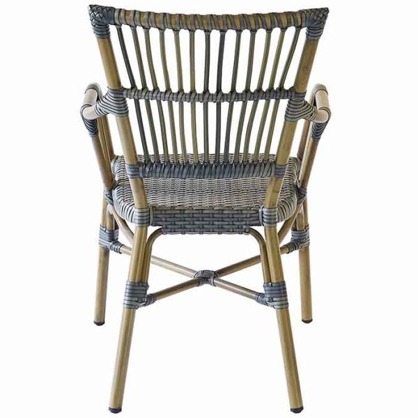Anti Moth Aluminum Bistro Waterproof Wicker Rattan Dining Chairs