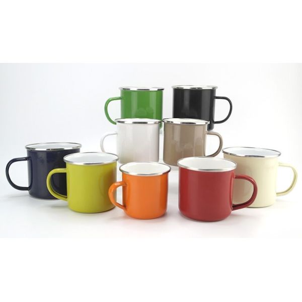 Iron 350ml Custom Multicolor Stock 12oz Sublimation Blank DIY Campfire Camping Vintage Gift Coffee Enamel Mug