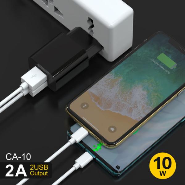 PC Fireproof European USB Wall Charger 100VAC Travel Power Adapter