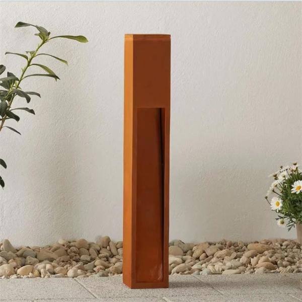 Iluminação de jardim de aço corten