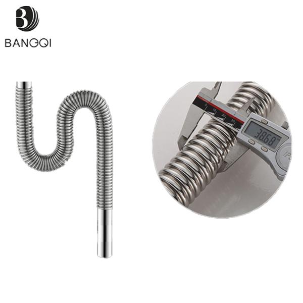 304 Stainless Steel Corrugated Pipe Sink Dish Basin PVC Strainer for Bathroom Drainage Use
