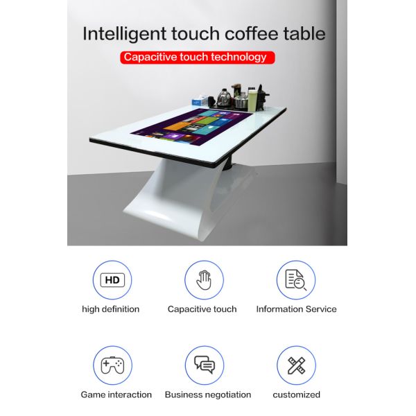 4K  Indoor Interactive Smart Touch Screen Tables / Multitouch Table 350 cd/㎡