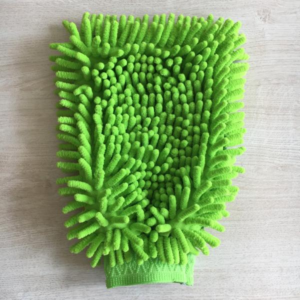 House keeping  washing absorb mitt 100% polyester microfiber mitt gloves