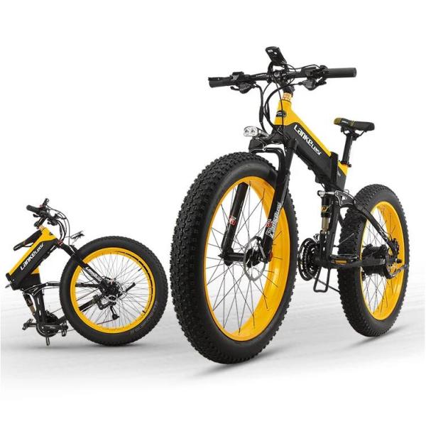 Folding 1000W Fat Folding Electric Bike 26 Inch 13AH Panasonic Battery