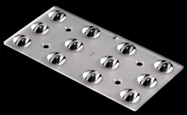 12×4 3030LEDs T2M Degree Available LED Street Light Lens 165×83MM Eco-Friendly Material