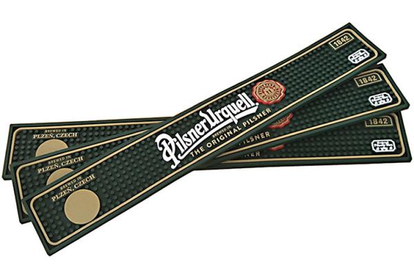 OEM / ODM Bar Counter Rubber Mats Embossed Logo With Good Touch Feeling