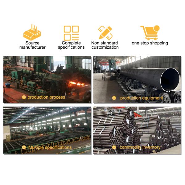 Hot Rolled Q195 Carbon Steel Pipes A53 ST33 A283 Seamless Round Tube