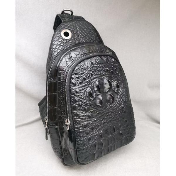 Genuine Real Crocodile Skin Men's Casual Chest Bag Authentic Alligator Leather Male Crossbody Bag Messenger Bag