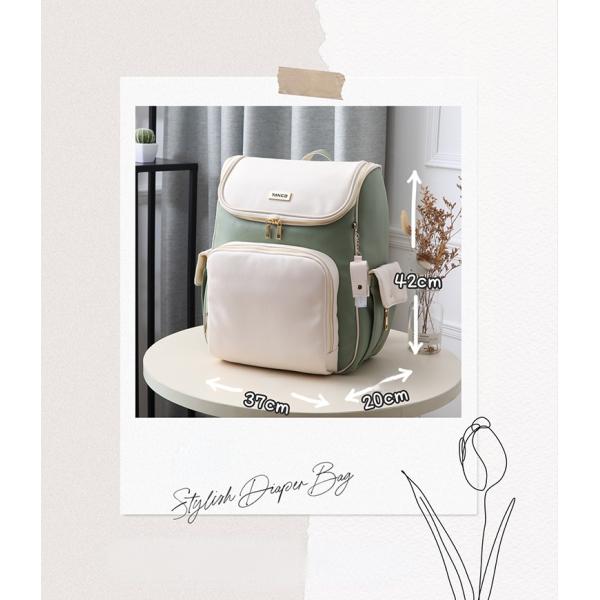 New Large-capacity PU Leather Diaper Bag Waterproof Shoulder Mommy Backpack With Stroller Strap For Mom
